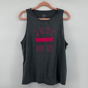 Nike Gray Tank Top with Pink Accents